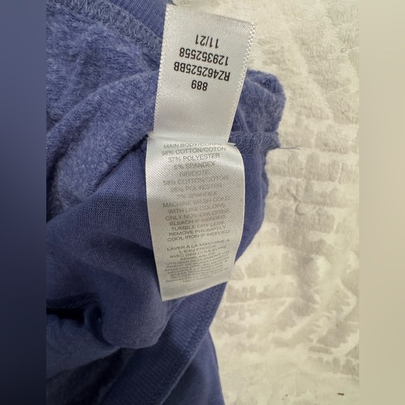 Zella Blue Track Pants with Elastic Waistband joggers back zip pocket - Picture 7 of 7